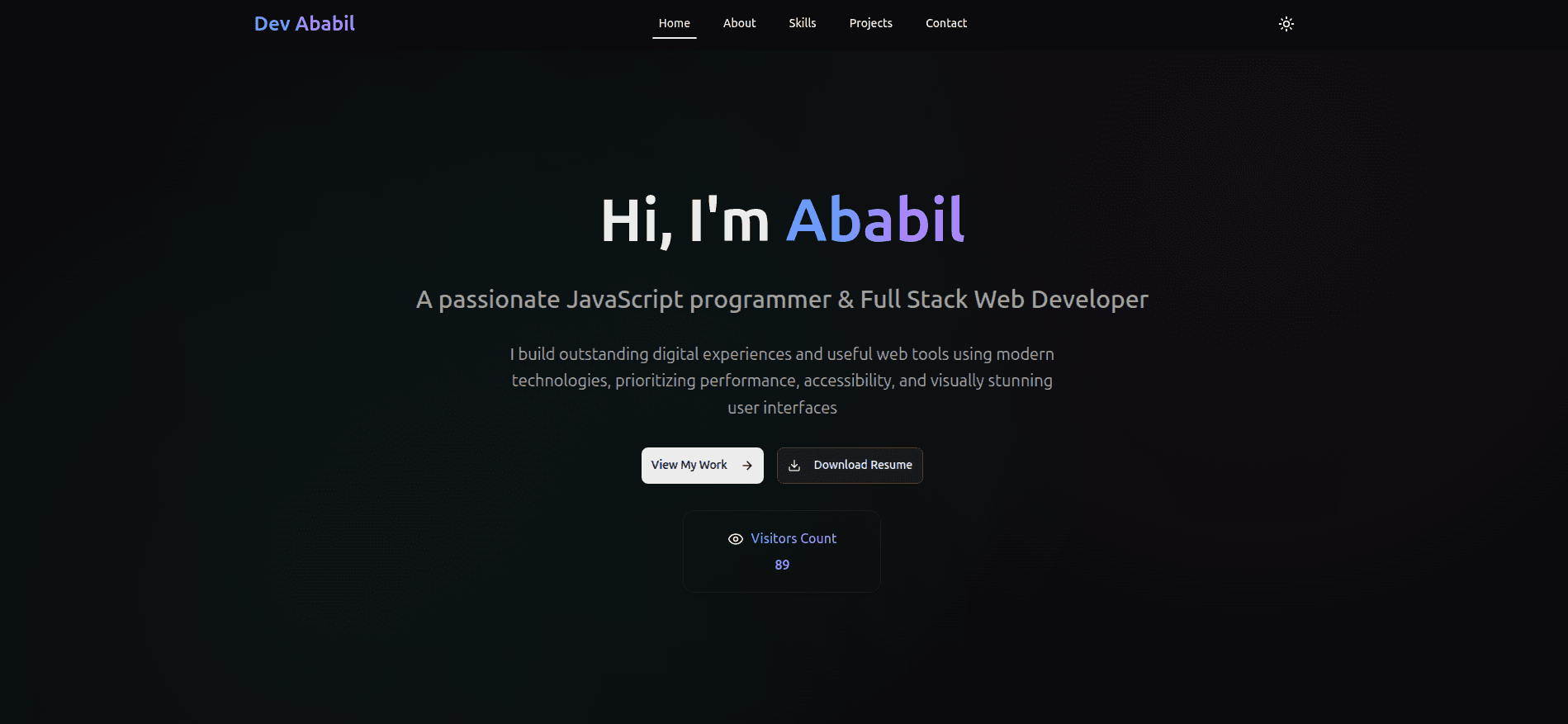 DevAbabil - Portfolio